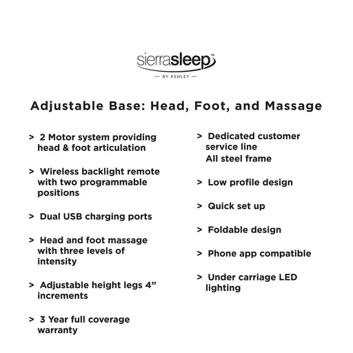 Head-Foot Model Better Adjustable Base Adjustable Base Ashley Furniture