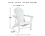 Sundown Treasure Adirondack Chair Outdoor Seating Ashley Furniture