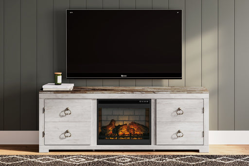 Willowton 72" TV Stand with Electric Fireplace TV Stand Ashley Furniture