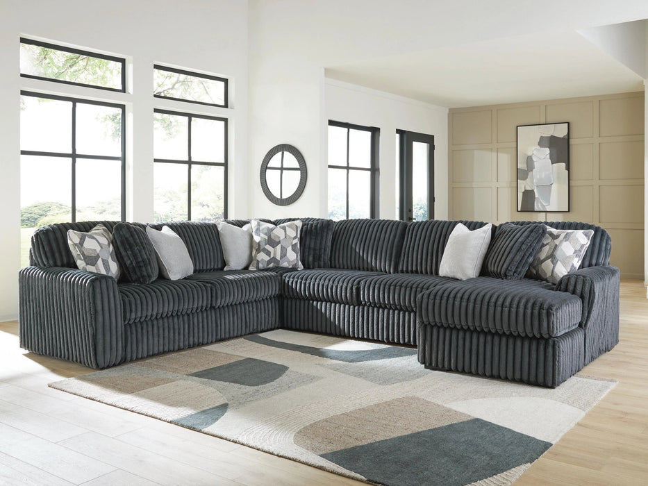 Midnight-Madness Sectional with Chaise Sectional Ashley Furniture