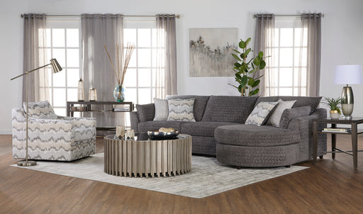 Plunge Shadow Sectional with Cuddler  Hughes Furniture
