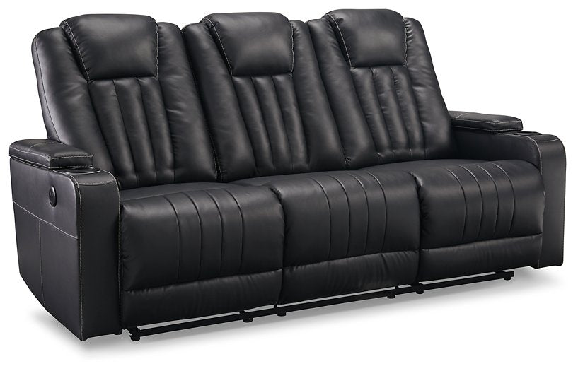 Center Point Reclining Sofa with Drop Down Table Sofa Ashley Furniture