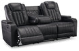 Center Point Reclining Sofa with Drop Down Table Sofa Ashley Furniture