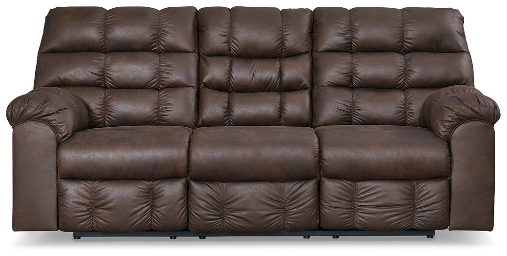 Derwin Reclining Sofa with Drop Down Table Sofa Ashley Furniture