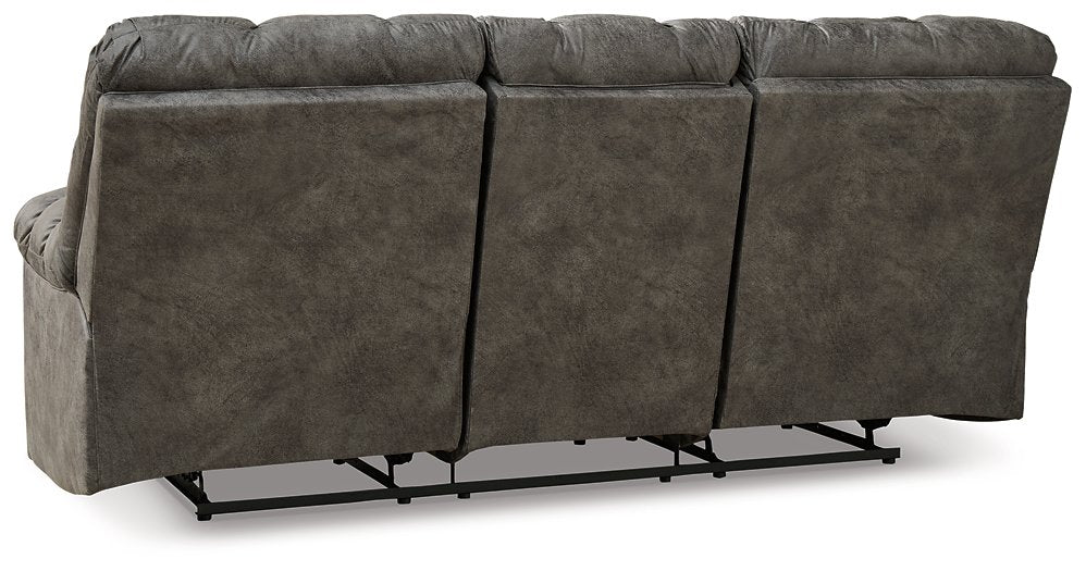 Derwin Reclining Sofa with Drop Down Table Sofa Ashley Furniture