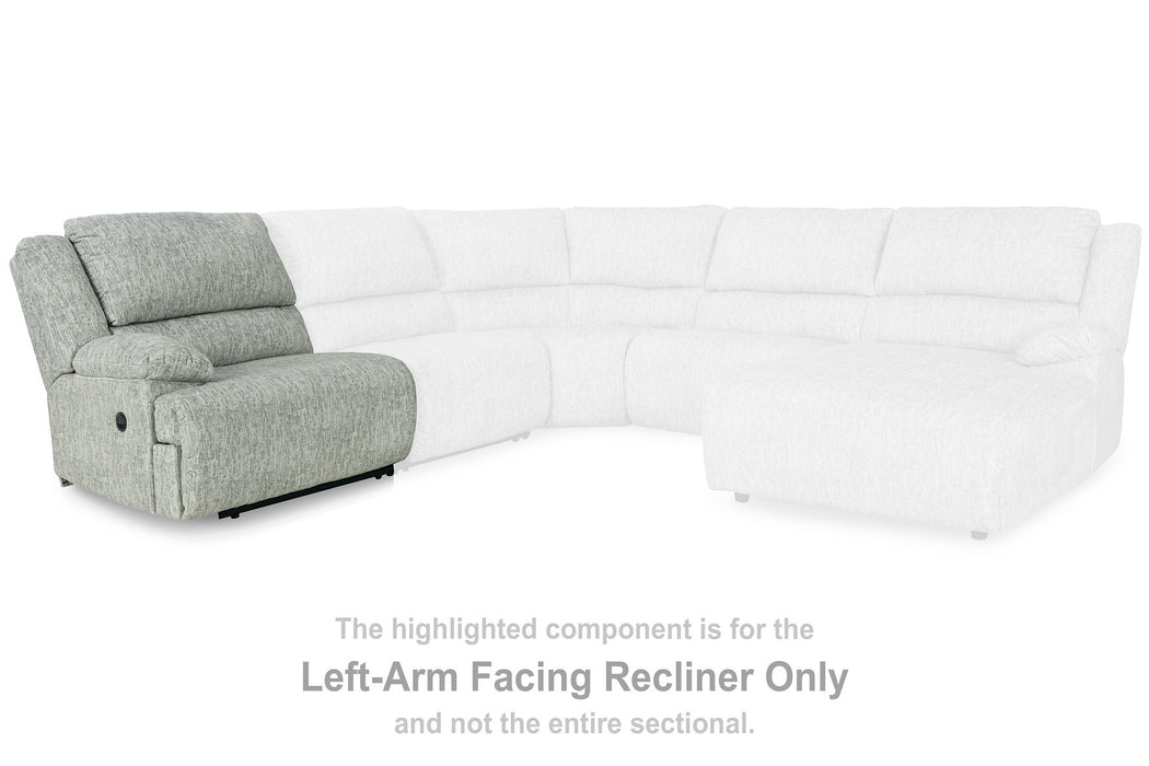 McClelland Reclining Sectional Loveseat with Console Sectional Ashley Furniture