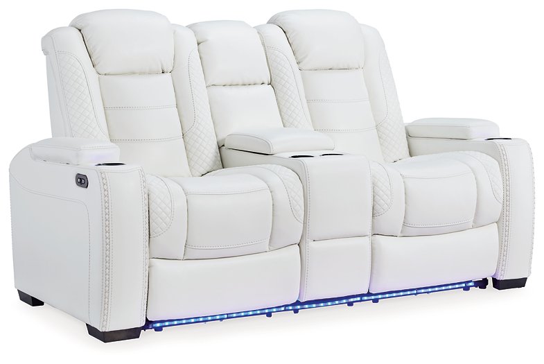 Party Time Power Reclining Loveseat with Console Loveseat Ashley Furniture