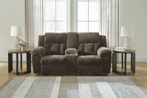 Frohn Reclining Loveseat with Console - Dayton Discount Furniture
