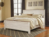 Willowton Panel Bed with Mirrored Dresser & 2 Nightstands Bedroom Set Ashley Furniture