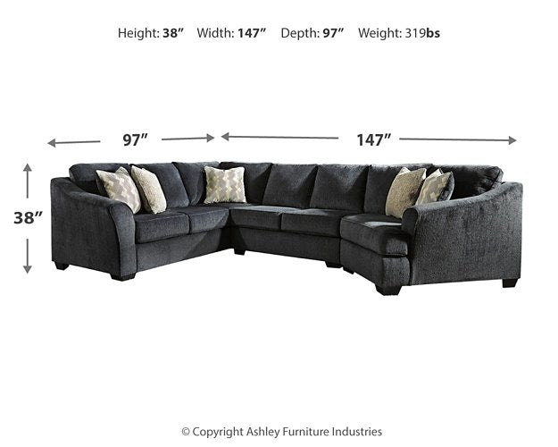 Eltmann Sectional with Cuddler Sectional Ashley Furniture