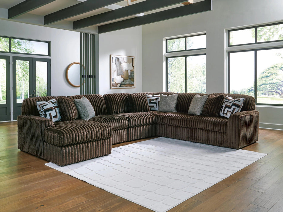 Midnight-Madness Sectional with Chaise Sectional Ashley Furniture