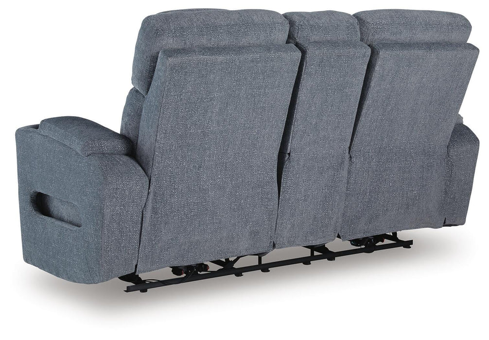 Studio Cave Power Reclining Loveseat with Console - Dayton Discount Furniture