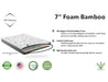 7" All Foam Bamboo Mattress - Dayton Discount Furniture