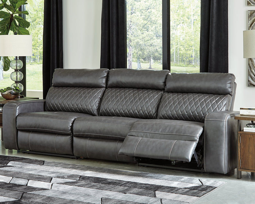 Samperstone Power Reclining Sectional Sectional Ashley Furniture