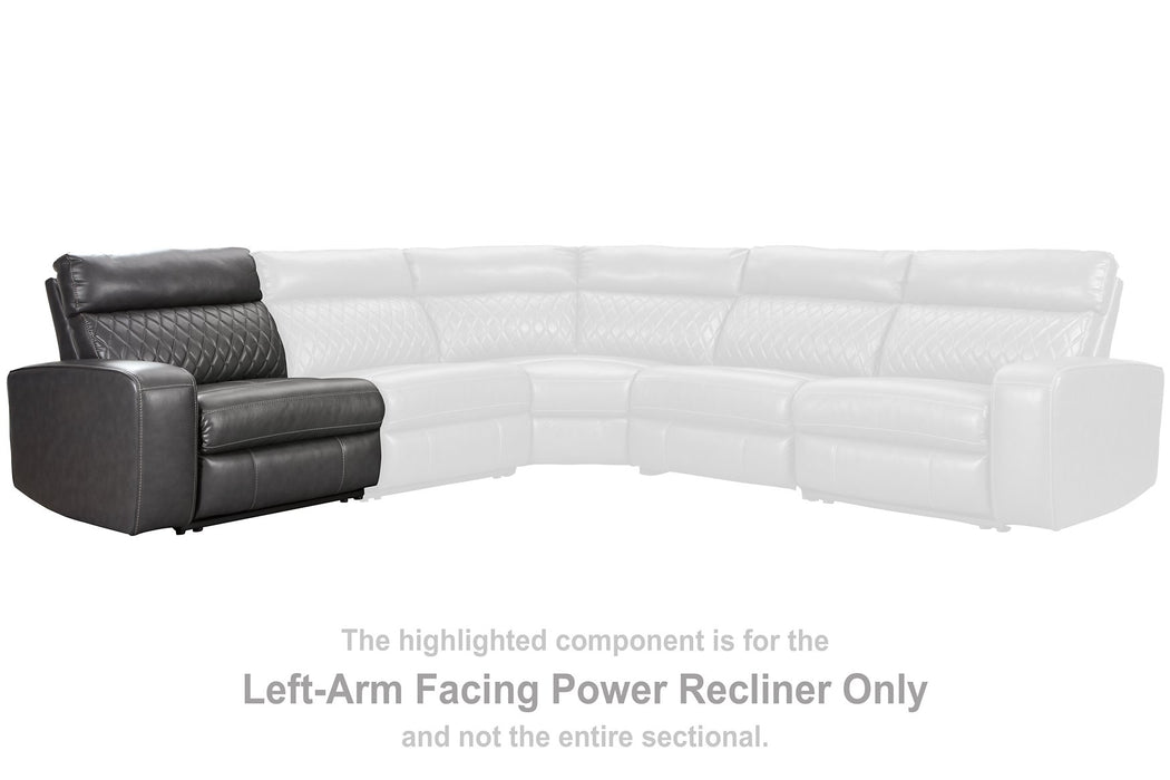 Samperstone Power Reclining Sectional Sectional Ashley Furniture