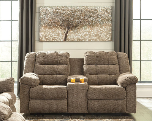 Workhorse Reclining Loveseat with Console Loveseat Ashley Furniture