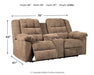 Workhorse Reclining Loveseat with Console Loveseat Ashley Furniture