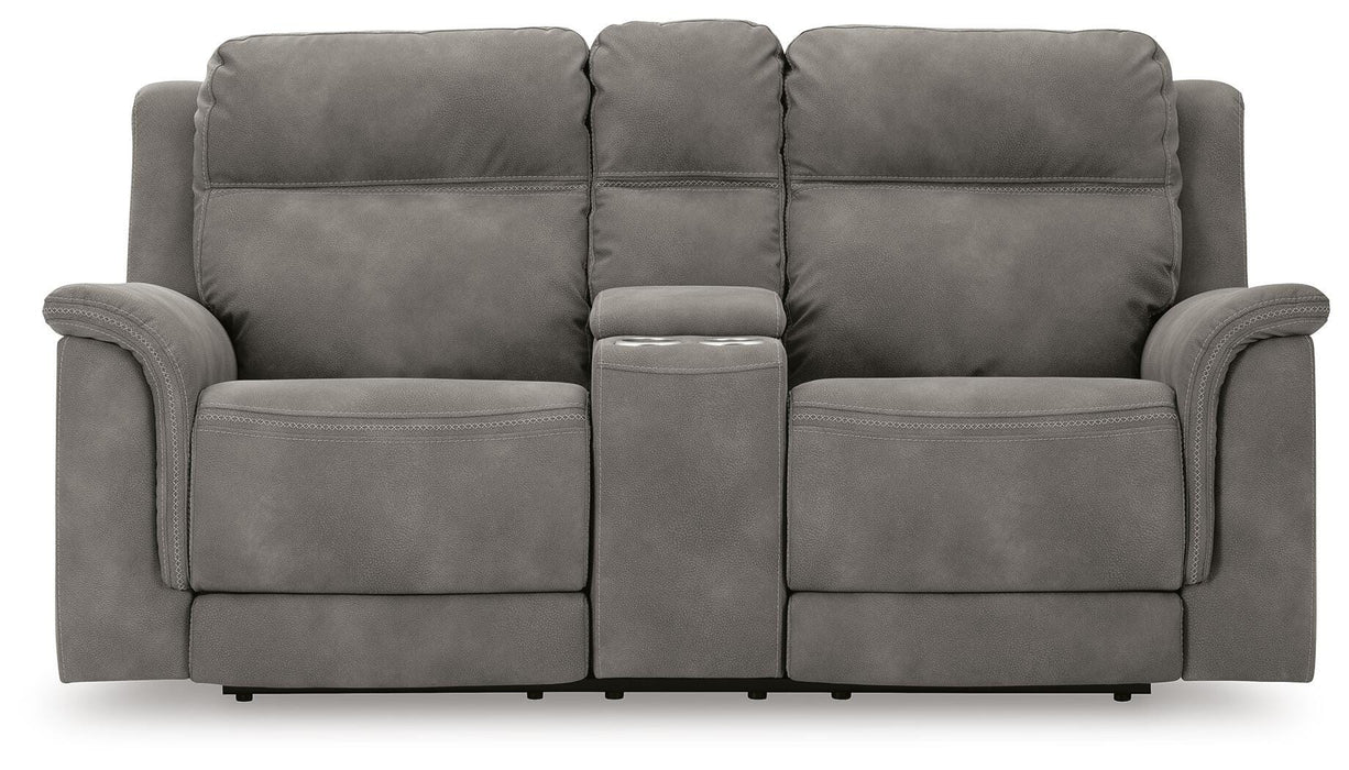 Next-Gen DuraPella Power Reclining Loveseat with Console - Dayton Discount Furniture