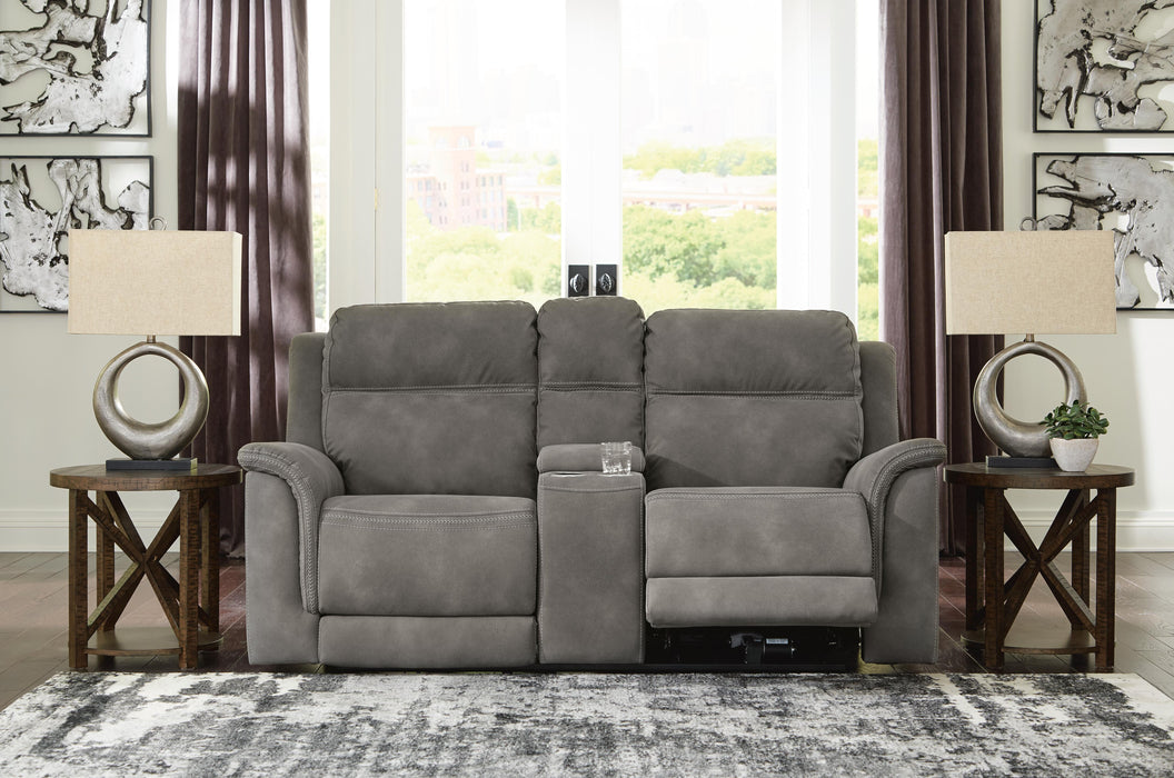 Next-Gen DuraPella Power Reclining Loveseat with Console - Dayton Discount Furniture