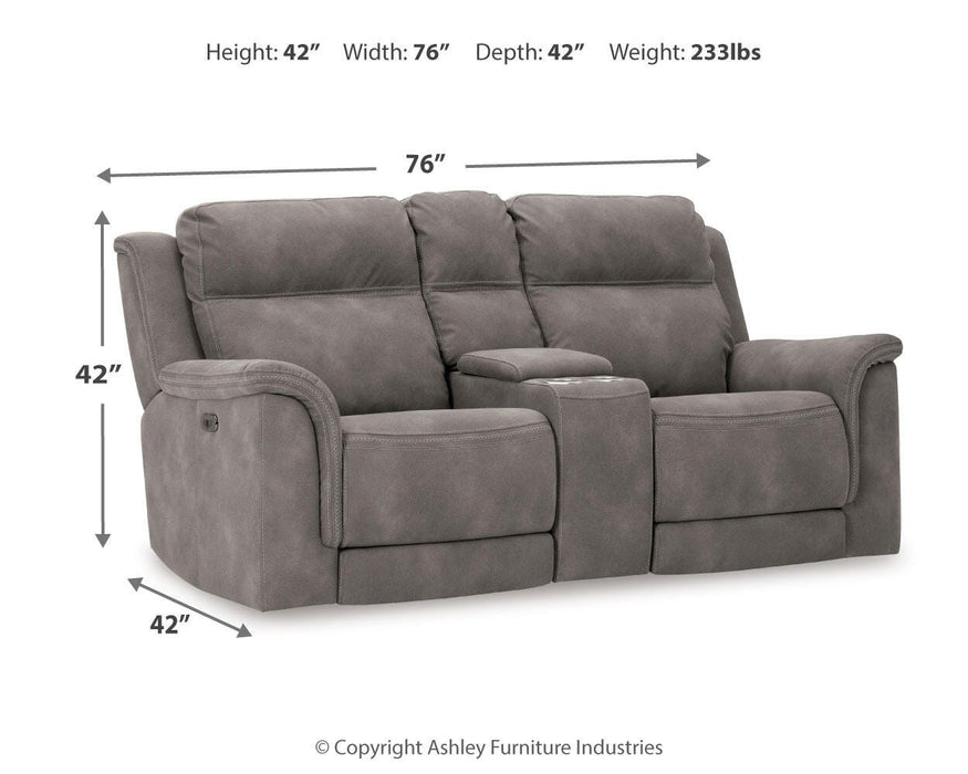 Next-Gen DuraPella Power Reclining Loveseat with Console - Dayton Discount Furniture
