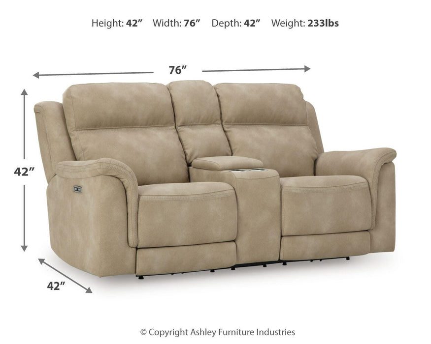Next-Gen DuraPella Power Reclining Loveseat with Console - Dayton Discount Furniture