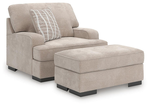 High Profile Chair & Ottoman Living Room Set - Dayton Discount Furniture