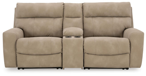 Next-Gen DuraPella Power Reclining Sectional Loveseat with Console - Dayton Discount Furniture