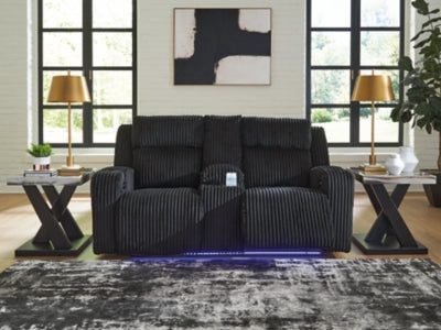 Forest Lake Power Reclining Loveseat with Console - Dayton Discount Furniture