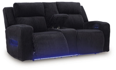 Forest Lake Power Reclining Loveseat with Console - Dayton Discount Furniture