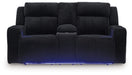 Forest Lake Power Reclining Loveseat with Console - Dayton Discount Furniture