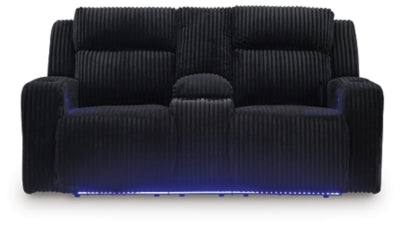 Forest Lake Power Reclining Loveseat with Console - Dayton Discount Furniture