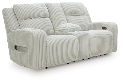 Forest Lake Power Reclining Loveseat with Console - Dayton Discount Furniture