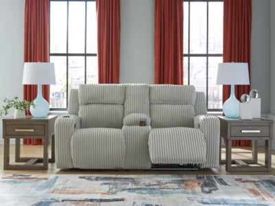 Forest Lake Power Reclining Loveseat with Console - Dayton Discount Furniture