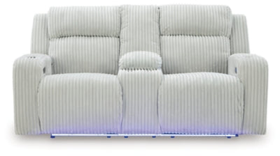 Forest Lake Power Reclining Loveseat with Console - Dayton Discount Furniture