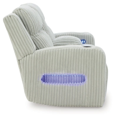 Forest Lake Power Reclining Loveseat with Console - Dayton Discount Furniture