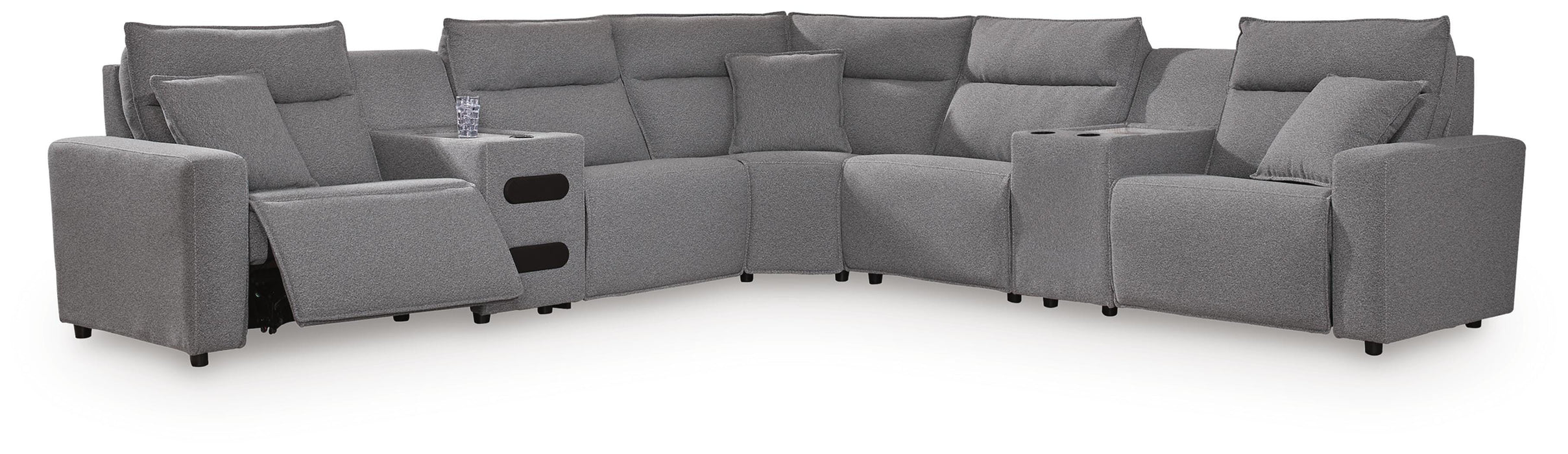 Modmax II Power Reclining Sectional with Audio Consoles