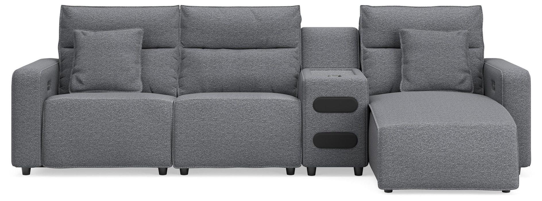 Modmax II Reclining Sectional with Chaise and Audio Console Sectional Ashley Furniture