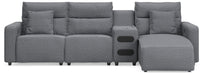 Modmax II Reclining Sectional with Chaise and Audio Console Sectional Ashley Furniture
