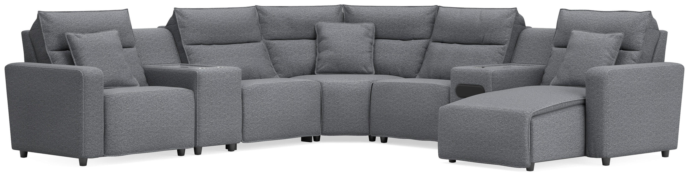 Modmax II Power Reclining Sectional with Chaise and Audio System Sectional Ashley Furniture