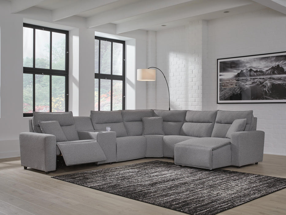 Modmax II Power Reclining Sectional with Chaise and Console Sectional Ashley Furniture
