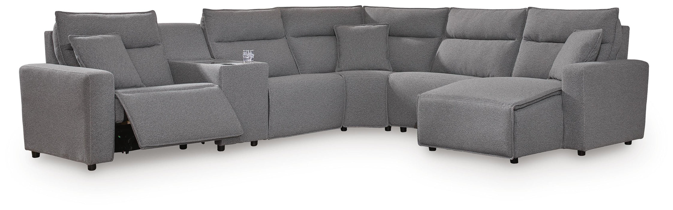 Modmax II Power Reclining Sectional with Chaise and Console Sectional Ashley Furniture