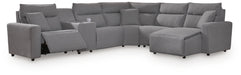 Modmax II Power Reclining Sectional with Chaise and Console Sectional Ashley Furniture