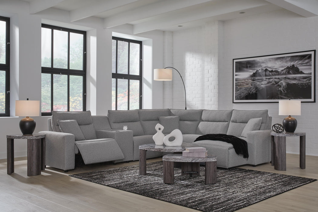 Modmax II Power Reclining Sectional with Chaise and Console Sectional Ashley Furniture