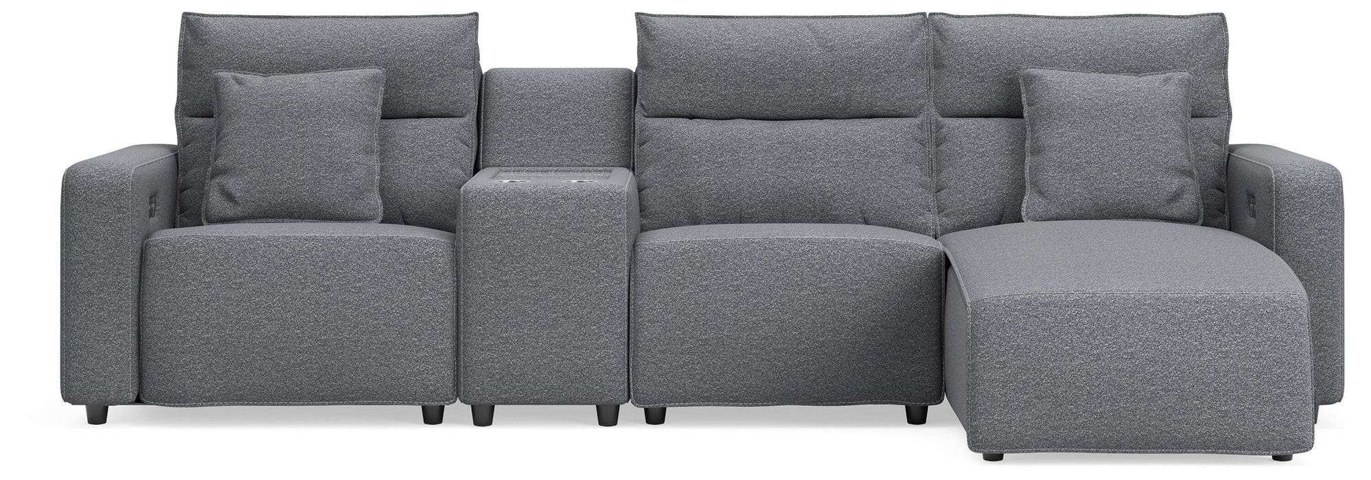 Modmax II Reclining Sectional with Chaise and Console Sectional Ashley Furniture