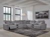 Modmax II Power Reclining Sectional with Audio Consoles - Dayton Discount Furniture