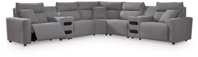 Modmax II Power Reclining Sectional with Audio Consoles - Dayton Discount Furniture