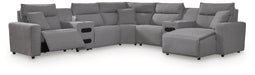 Modmax II Power Reclining Sectional with Chaise and Audio Consoles Sectional Ashley Furniture