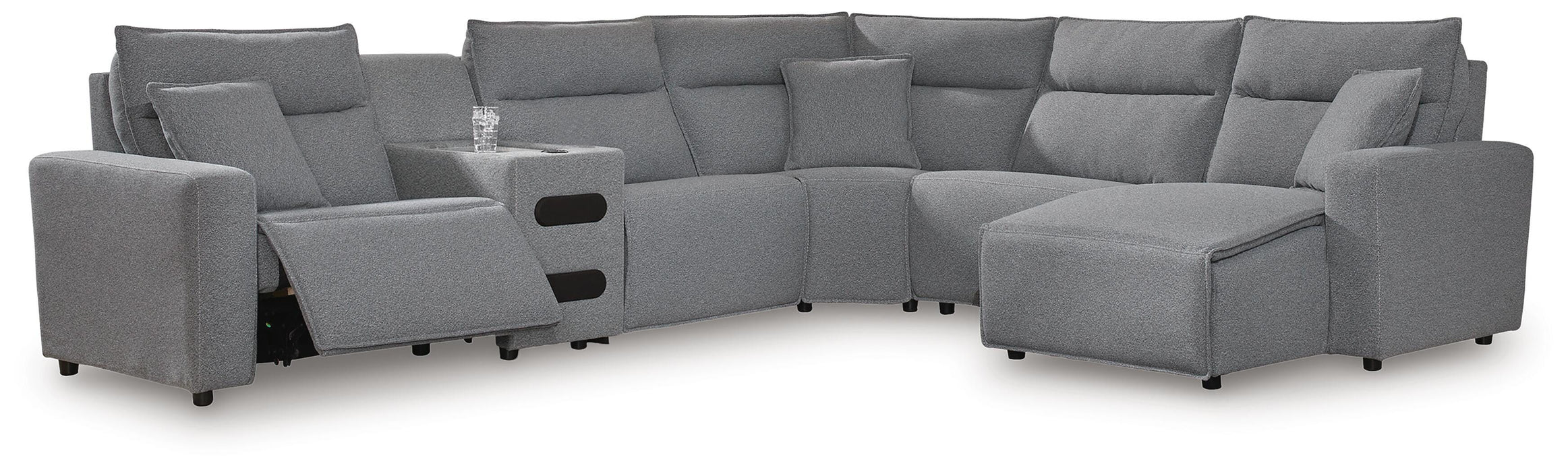 Modmax II Reclining Sectional with Chaise and Audio Console Sectional Ashley Furniture