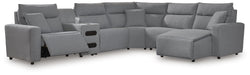 Modmax II Reclining Sectional with Chaise and Audio Console Sectional Ashley Furniture