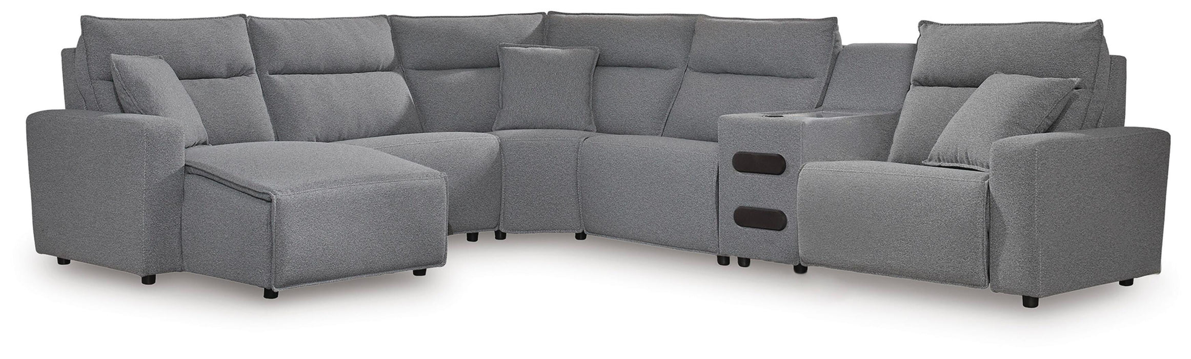 Modmax II Reclining Sectional with Chaise and Audio Console Sectional Ashley Furniture
